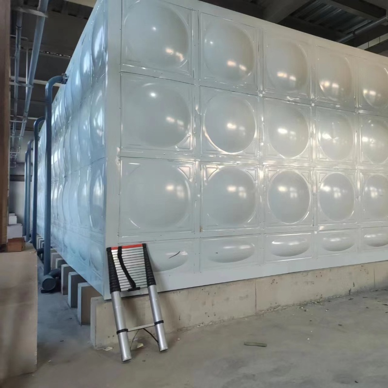 河北唐山曹妃甸熱力公司1080立方熱水箱注水完成，圓滿交工